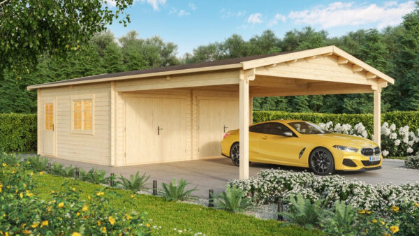 Double Garage and Carport Erki 70