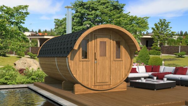 Barrel Sauna 330 Overhang